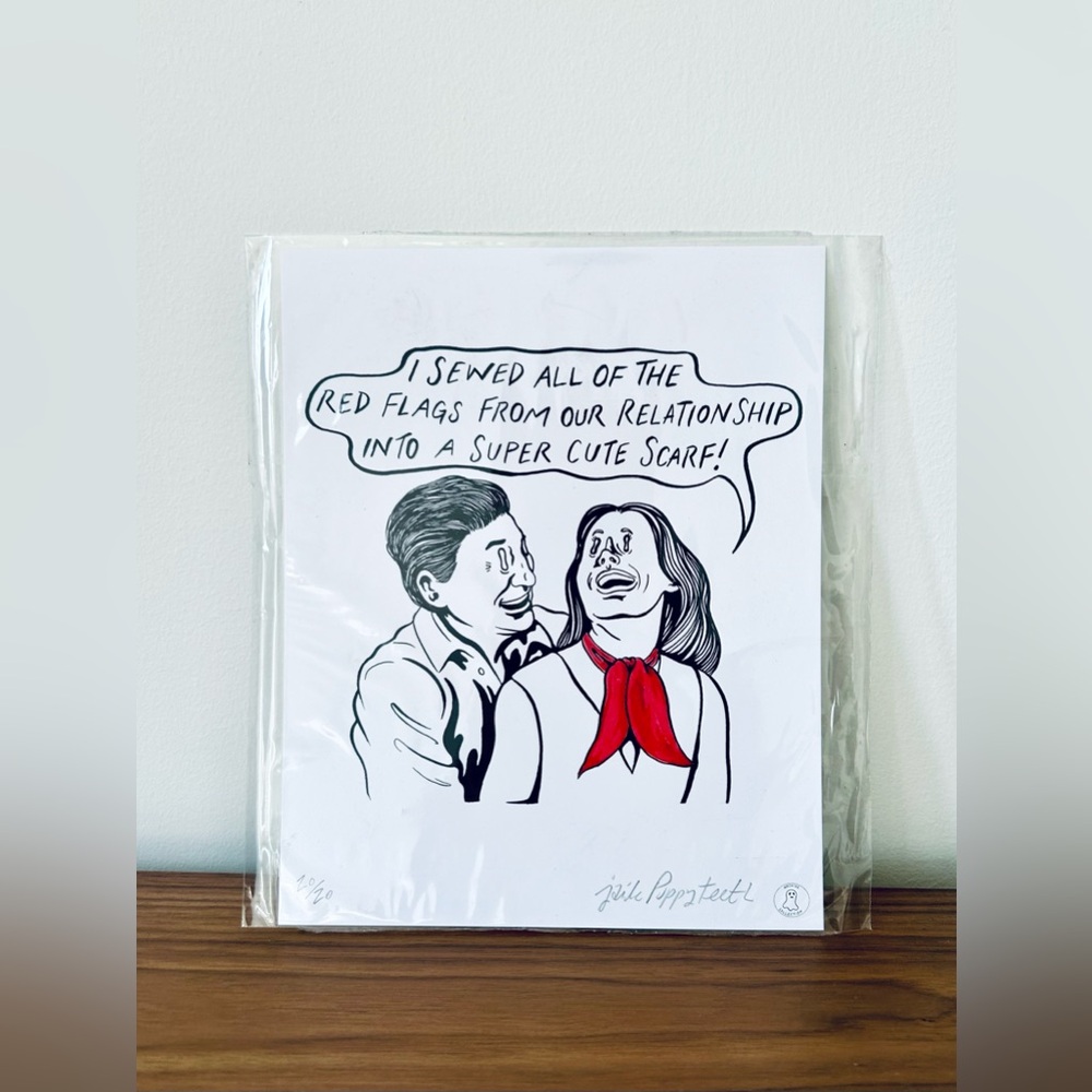 Jaik Puppyteeth Numbered Print Red Flags New Sealed Signed